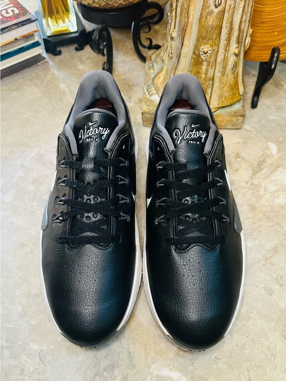 Nike Victory Pro 4 Wide Fit Black Grey Golf Shoes Men’s Size 12 HM9220-001